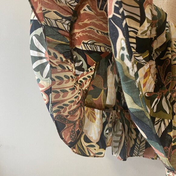 Handmade Children's Cream Multicolour Pattern Tie Spaghetti Strap Dress - Picture 13 of 13